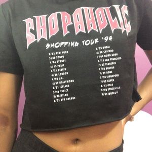 Shein Shopaholic Crop Top